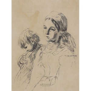 Józef Chełmoński (1849-1914), Mother , 1903
