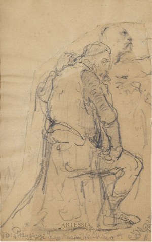 Jan Matejko (1838-1893), Szkice postaci z czasów Kazimierza Wielkiego , 1869