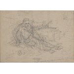 Jan Matejko (1838-1893), Two-sided drawing - Sketches of historical figures