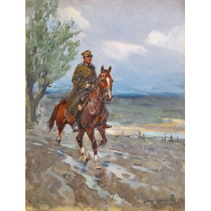 Jerzy Kossak (1886-1955), Lancer on horseback , 1930