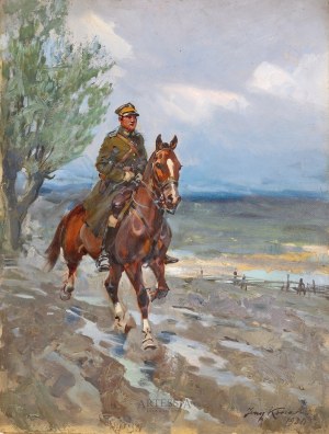 Jerzy Kossak (1886-1955), Ułan na koniu , 1930