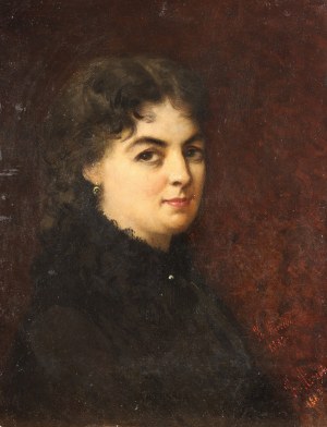 Kazimierz Mirecki (1830-1911), Portret damy , 1882