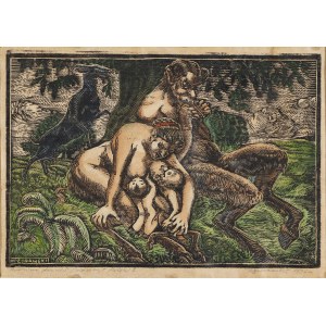 Wladyslaw Zurawski (1888-1963), Family of Fauns , 1936