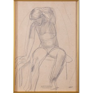 Wojciech Weiss (1875-1950), Nude of a young girl