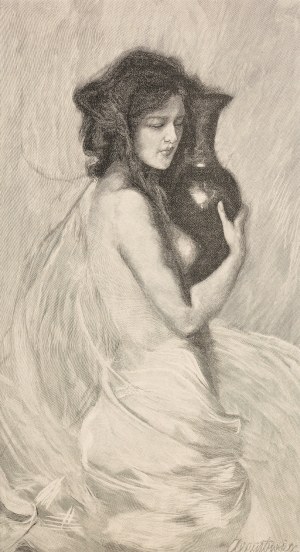 Teodor AXENTOWICZ (1859-1938), Dziewczyna z dzbanem, 1904