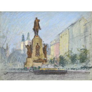 Władysław SERAFIN (1905-1988), Grunwald-Denkmal auf dem Jan-Matejko-Platz in Kraków