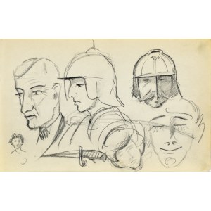 Stanislaw ŻURAWSKI (1889-1976), Sketches of the heads of