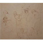 Jacek Malczewski, Two-sided sketch with figural scenes