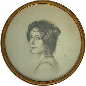 Author Unrecognized, Portrait of Olga Oberhummer, 1920s, based on a portrait by Franz von Stuck