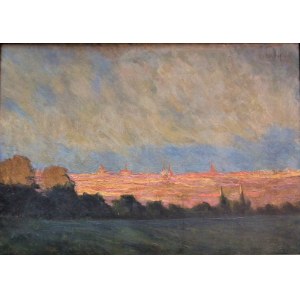 Tadeusz Waśkowski(1883-1966),View of the city at sunset,1920s/30s.