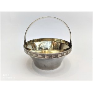 silver sugar bowl with handle