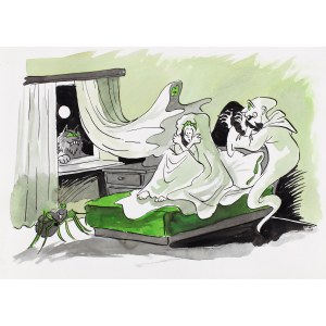 Szarlota Pawel (1947 - 2018 ), Ilustracja satyryczna, około2000