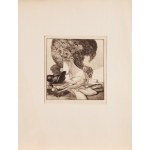 Choisy LE CONIN (wł. Franz VON BAYROS; 1866-1924), Dama bawiąca się nad stawem, 1912