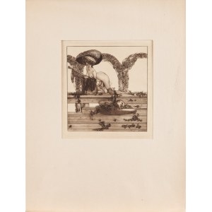 Choisy LE CONIN (Italiener Franz VON BAYROS; 1866-1924), Trophäe (Szene auf der Treppe), 1912