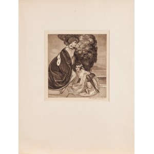 Choisy LE CONIN (italienisch: Franz VON BAYROS; 1866-1924), Dame im Hermelin mit Kurtisane, 1912