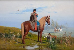 Włodzimierz Łoś (1849 Sławuta - 1888 Monachium), Na polowaniu, 1878