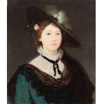 Maurycy Gottlieb (1856 Drohobycz - 1879 Kraków), Portret młodej kobiety w kapeluszu, 1879