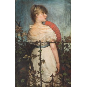 Franz Streitt (1839 Brody near Lviv - 1890 Munich), Lady in the Garden