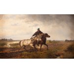 Józef Jaroszyński (1835 Lwów - 1900 Monachium), Jeździec z koniem (