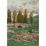 Michal Gorstkin Wywiórski (1861 Warschau - 1926 Warschau), Landschaft aus Samosierra, um 1900