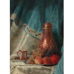 Andrzej Jerzy Mniszech (1823 Wisniowiec - 1905 Paris), Still life with a chocolatier, 1881