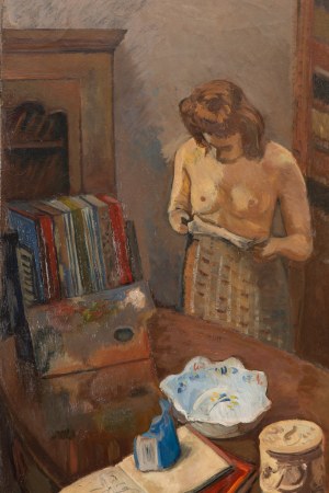 Adolf Feder (1886 Odessa - 1943 obóz Auschwitz), Kobieta czytająca list, 1939