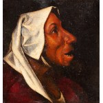 Bolesław Cybis (1895 Folwark Massandra na Krymie - 1957 Trenton (New Jersey, USA)), Portret wiejskiej kobiety, według Pietera Bruegela Starszego, 1930
