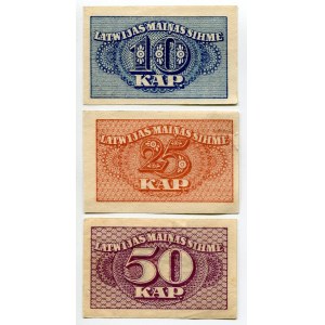Latvia 10 - 25 - 50 Kapeikas 1920 (ND)