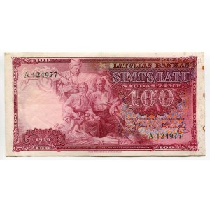 Latvia 100 Latu 1939