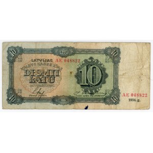 Latvia 10 Latu 1934