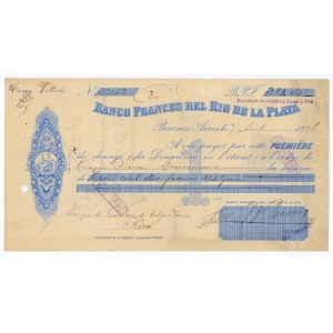 Russia - Ukraine Kiev Banco Frances del Rio de la Plata 310 Francs 40 Cents 1896 Appropriations