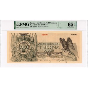 Russia - Northwest Field Treasury Udenich 1000 Roubles 1919 PMG 65 EPQ