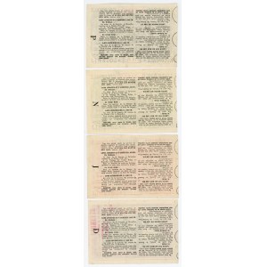 Belgian Congo Lot of 4 Lottery Tickets 1948