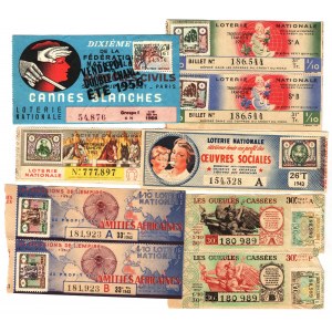France 9 x Lottery Tickets 1940