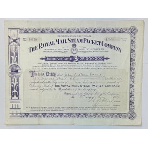 Great Britain The Royal Mail Steam Packet Company 200 Ordinary Shares 1926