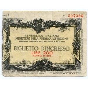 Italy Ticket 200 Lire (ND)