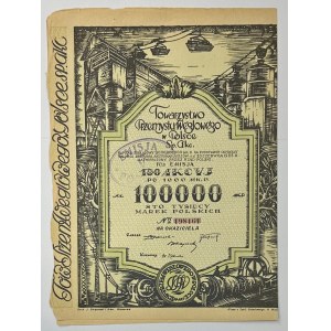 Poland Towarzystwo Przemyslu Weglowego w Polsce Share of 100 x 1000 Polish Marks 1922
