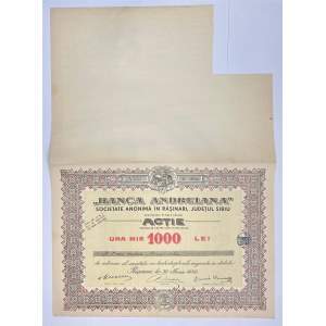 Romania Banca Andreiana Share of 1000 Lei 1942