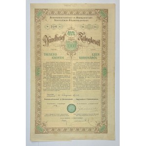 Romania Bodenkreditanstalt in Hermannstadt 4,5 % Pfandbrief 1000 Kronen 1913