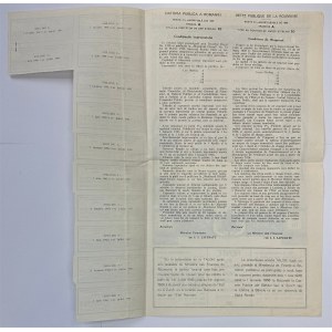 Romania Datoria Publica Romana Renta Romana de 5% Amortibila Titlu de Lire Sterline 10 1926