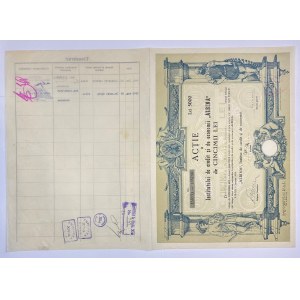 Romania Institutul de Credit si Economii Albina 10 Shares for 5000 Lei 1930