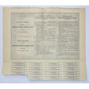 Romania P&G Goetz & Co 5 Shares for 2500 Lei 1922