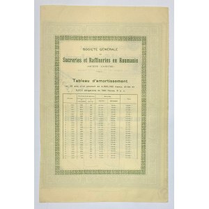 Romania Sucrieres & Raffineries en Roumanie 5 % Obligation de 500 Francs 1920