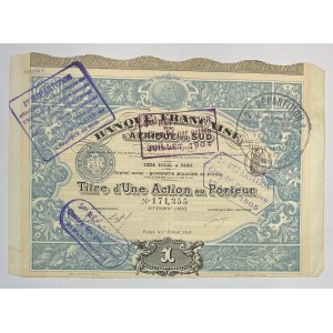 South Africa Banque Francais en l'Afrique de Sud Ordinary Share 1898