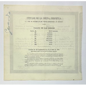 Spain Deuda Perpetua al 4% 10 pesetas 1901