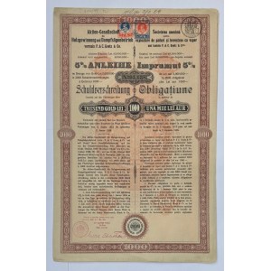 Romania P&G Goetz & Co Imrpumut de 5% Gold Bond Loan 1000 Lei 1905