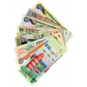 Bahamas Lot of 8 Banknotes 1997 - 2019