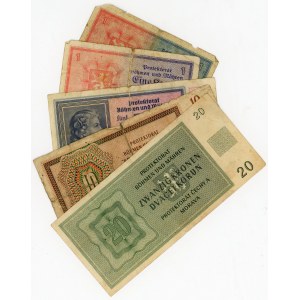 Bohemia & Moravia Lot of 5 Banknotes 1939 - 1944