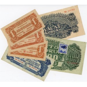 Czechoslovakia Lot of 6 Bankotes 1944
