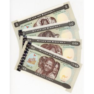 Eritrea Lot of 4 Banknotes 1997